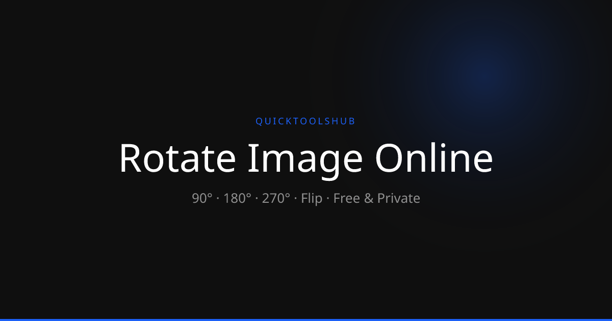 Rotate Image Online – Free Image Tool | QuickToolsHub